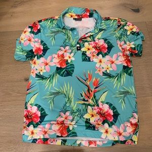 Bad Birdie Tropical Palm Golf Polo